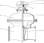 Z945X Electric Resilient Seated Gate Valveconstructral diagram